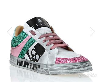Philipp Plein Lo-Top Sneakers Skull with Crystals
