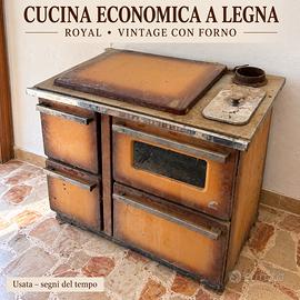 Cucina economica a legna ROYAL vintage con forno