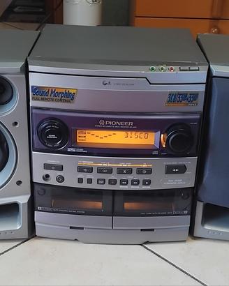 Stereo Pioneer XR-A100 con 3 CD e Doppia Cassetta 