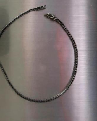 Bracciale Tennis oro 18kt e diamanti neri