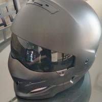 casco moto custom con mentoniera estraibile taglia