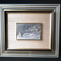 Pannello in rilievo in argento sterling 925,'70
