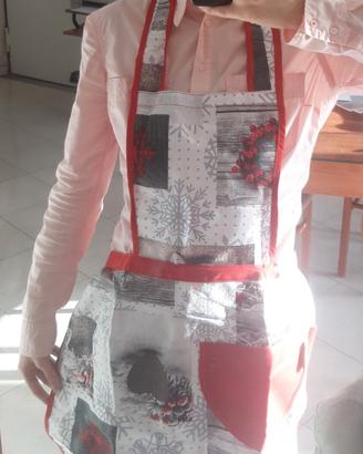 Set nuovo natalizio:1grembiule da cucina+presina a