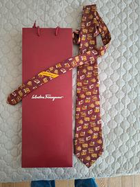 Cravatta Salvatore Ferragamo uomo seta 100%