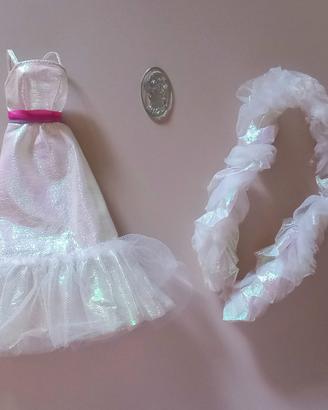 Vestito + stola + ciondolo Barbie Crystal (1984)
