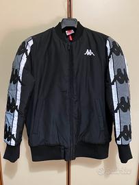 Giacca bomber kappa big logo reflective black grey