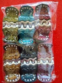 Set  12 pinze capelli farfalla nuove  vintage