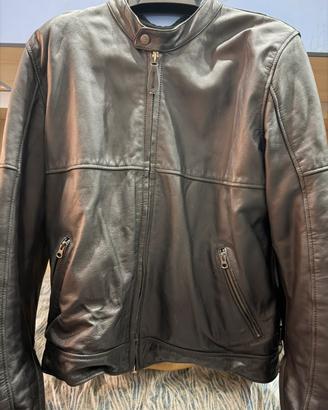 Giacca moto Spidi Mack pelle tg 58 + paraschiena