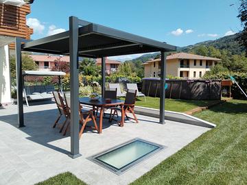 Tavolo da giardino + 6 sedie a sdraio