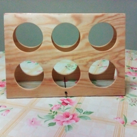 Portabottiglie vino in legno.6 posti.Nuovo