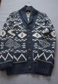 Cardigan con motivi nordici molto caldo nuovo