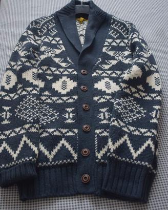 Cardigan con motivi nordici molto caldo nuovo