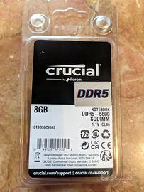 RAM notebook Crucial 8GB DDR5-5600 SODIMM