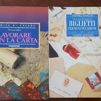 Manuali di decorazione e biglietti con carta