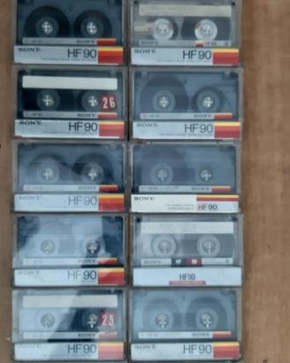 Stock cassette Sony HF90 14 pezzi