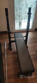 Panca TecTake Regolabile con Rack e Maniglie Dip