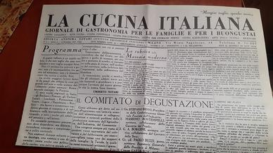 LA CUCINA ITALIANA  N.1 ANNO 1929