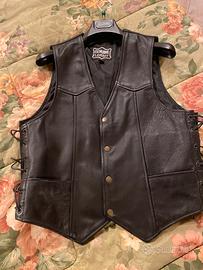 GILET IN VERA PELLE BIKERS