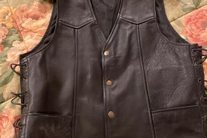 GILET IN VERA PELLE BIKERS