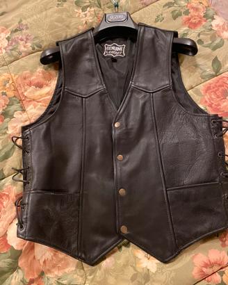 GILET IN VERA PELLE BIKERS