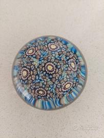 Fermacarte in vetro di Murano anni 70 con murrine