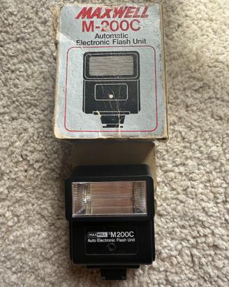 Fotocamera Agfa + Flash Maxwell M-200C con scatola