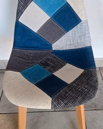 sedia moderna patchwork - 6 sedie