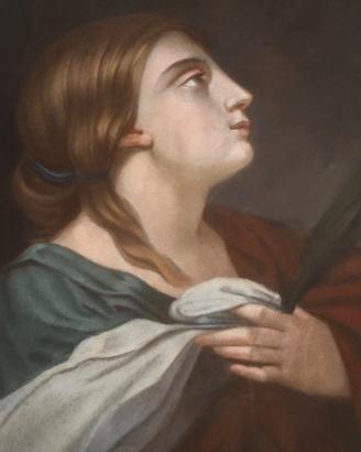 Dipinto a PASTELLO SU PERGAMENA SCAMOSCIATA –