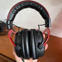 cuffie da gaming hyperx nere e rosse