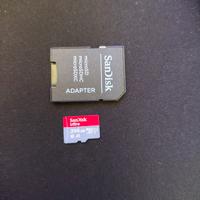 Scheda microSD Sandisk ultra 256gb + adattatore 