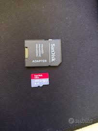 Scheda microSD Sandisk ultra 256gb + adattatore 