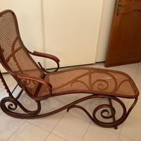 Sedia a sdraio in legno d'epoca (fine 800)