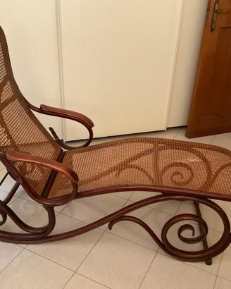 Sedia a sdraio in legno d'epoca (fine 800)