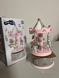 Carillon Giostra cavalli rosa