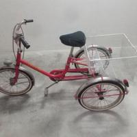 Tricicletta con ampio cestello.