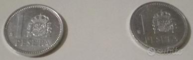 2 Monete 1 Peseta Anno 1987