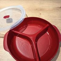Contenitore per microonde con 3 sezioni