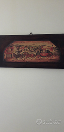 N.3 Quadretti legno stile rustico per cucina