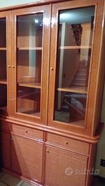 VETRINA  Tinello tre ante rattan