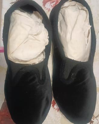 Scarpez friulane scarpette velluto nero uomo 42