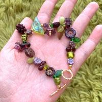 Bracciale artigianale “Grape Garden” con perline