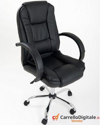 Poltrona da ufficio Direzionale nera modello Smoke