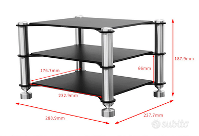 TOPPING SR2 - HiFi Mini Audio Rack da tavolo