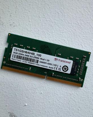 RAM Transcend 8GB DDR4 2400MHz SO-DIMM – TS1GSH64V