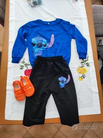 pigiamino Stitch+pantofole 