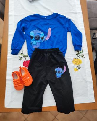 pigiamino Stitch+pantofole 