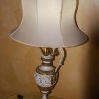 lampada da tavolo ceramica decorata con Angioletti
