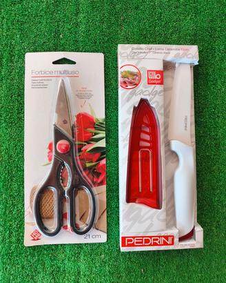 Forbici da cucina+Coltello in ceramica.