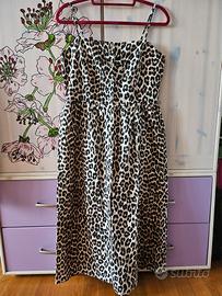 Vestito lino animalier H&M