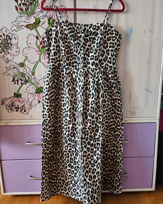 Vestito lino animalier H&M